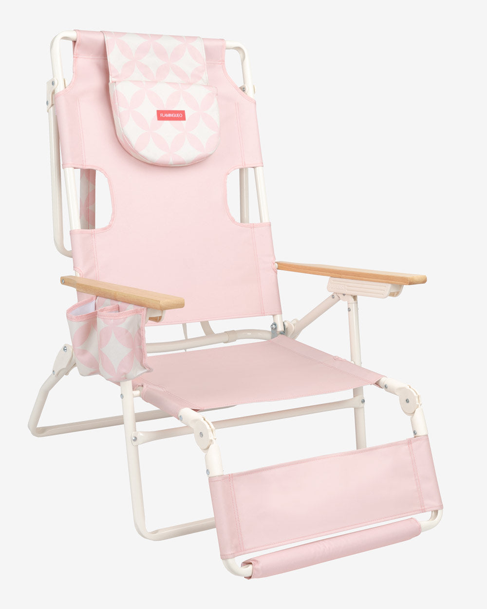 silla playa plegable rosa