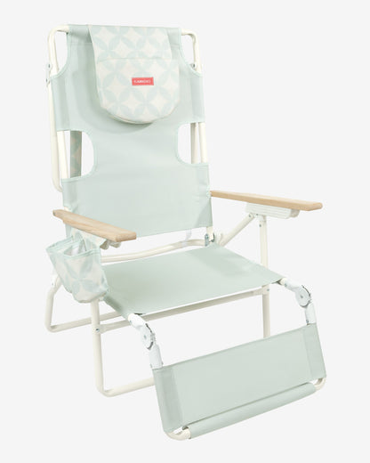 silla playa plegable azul