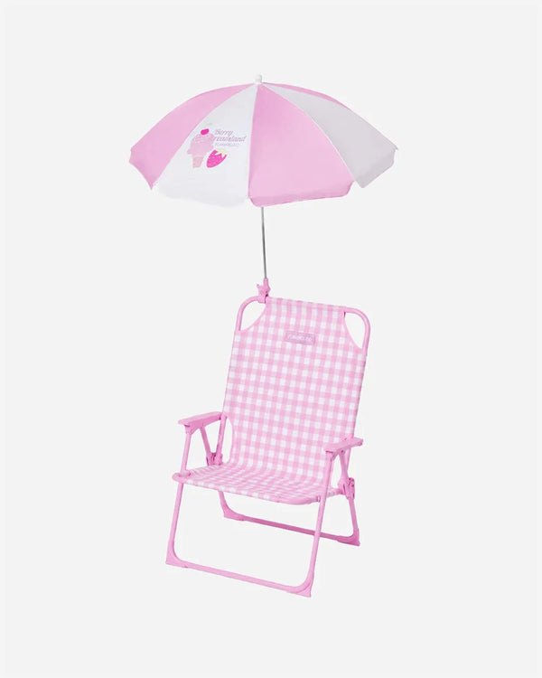Silla de playa infantil con sombrilla