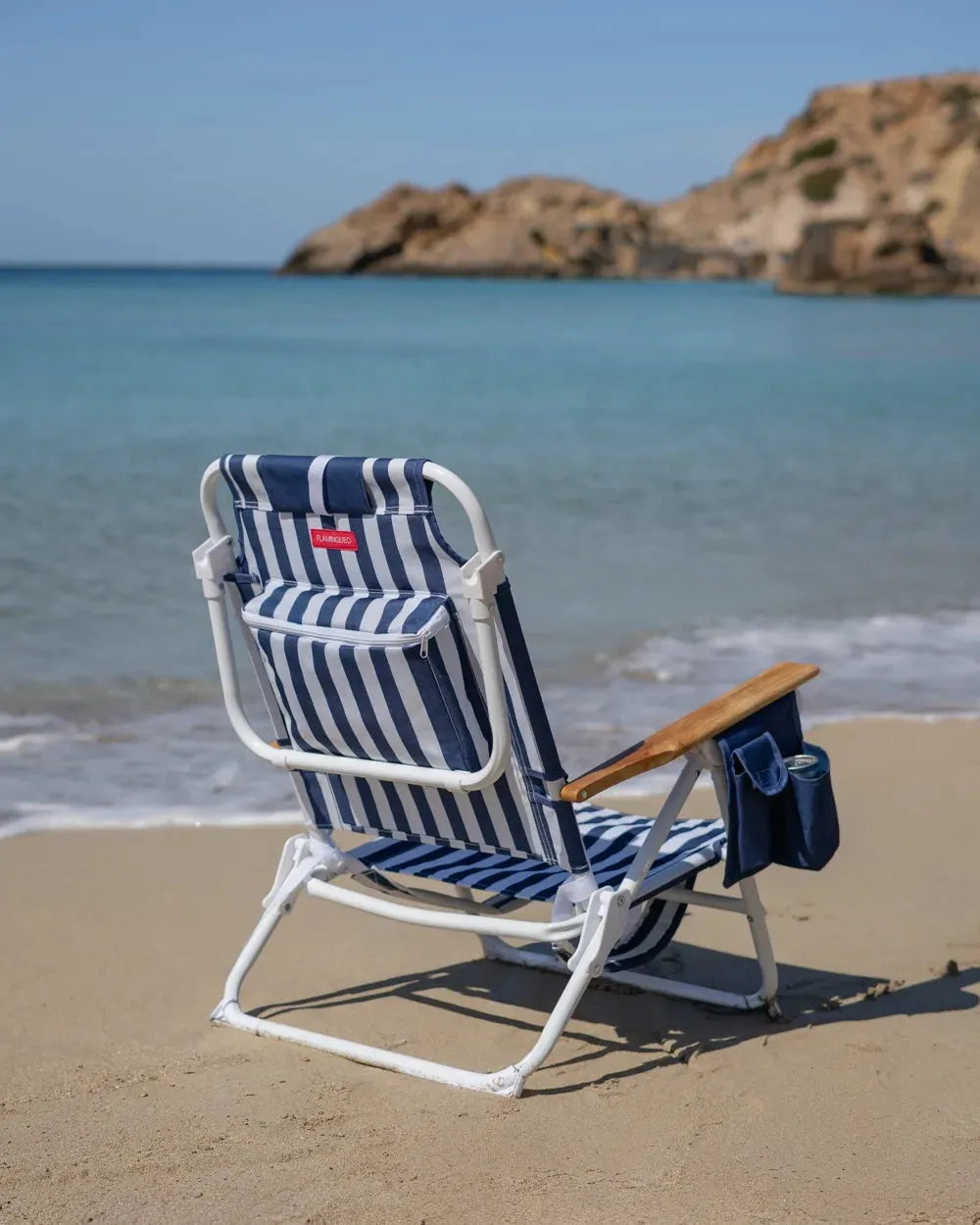Pack sombrilla, silla y toalla - azul marino