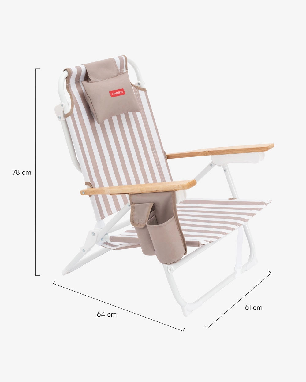 Medidas del producto Silla de playa reclinable con nevera – MISTRAL