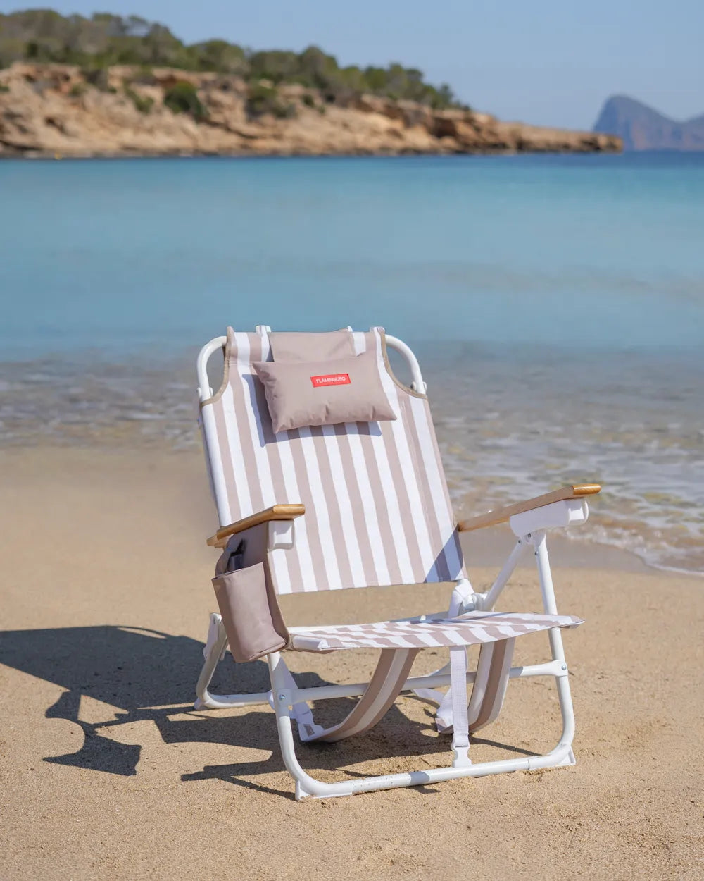 Pack silla, tote bag y toalla - beige