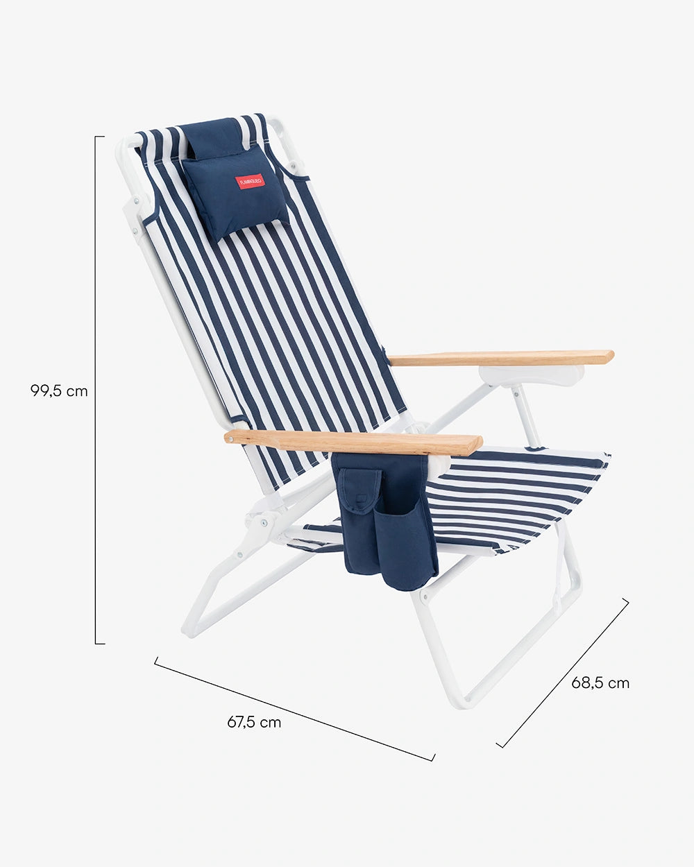 Medidas del producto High Reclining Beach Chair with Cooler Bag – LORELEI