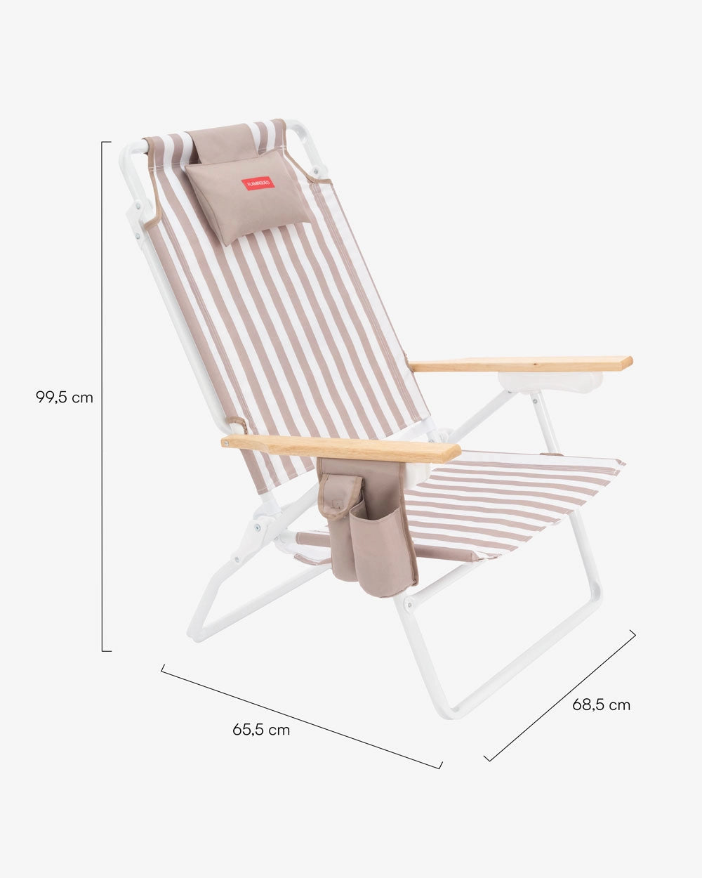 Medidas del producto Silla de playa reclinable alta con nevera – LORELEI