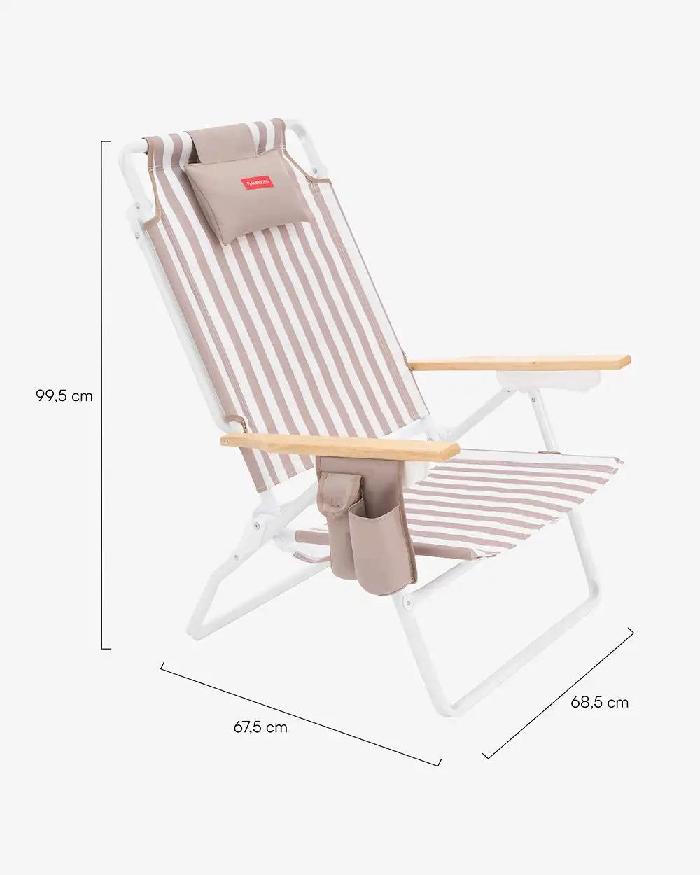 Medidas del producto High Reclining Beach Chair with Cooler Bag – LORELEI