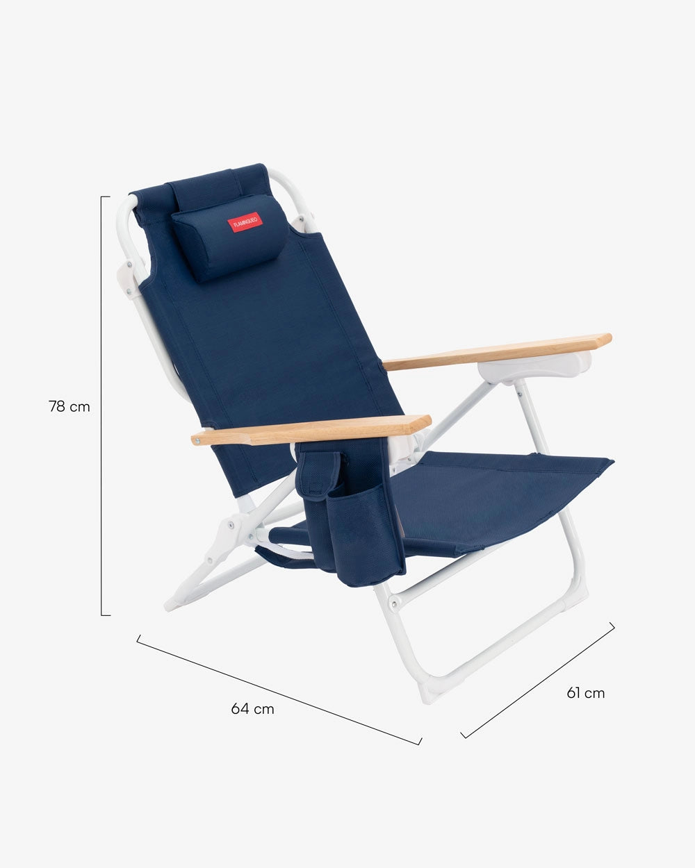 Medidas del producto Silla de playa reclinable de textileno – LUZIA