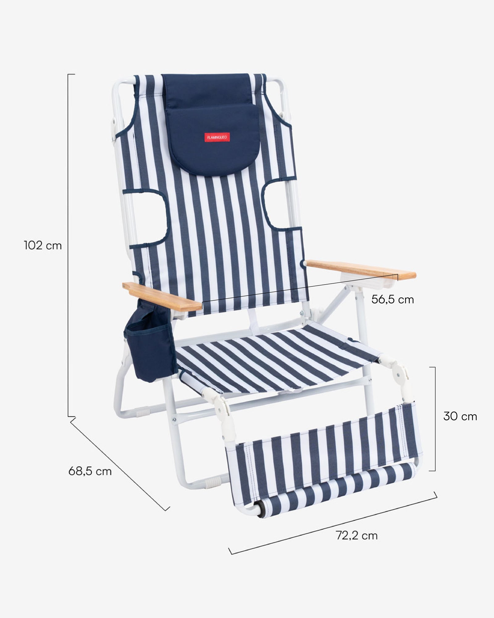 Medidas del producto Hamaca de playa reclinable - INDIE