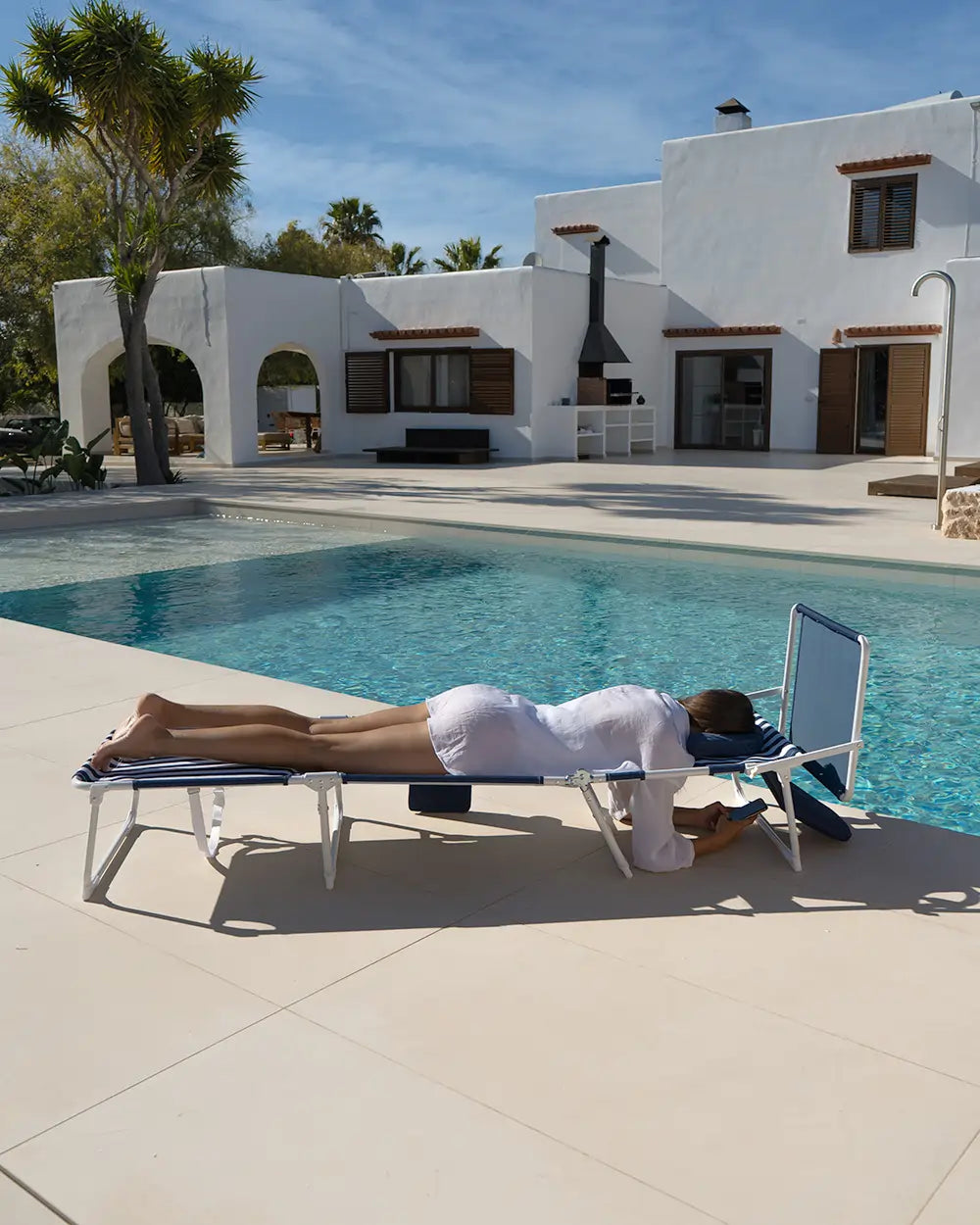 Tumbona de playa reclinable con parasol – TIVOLI