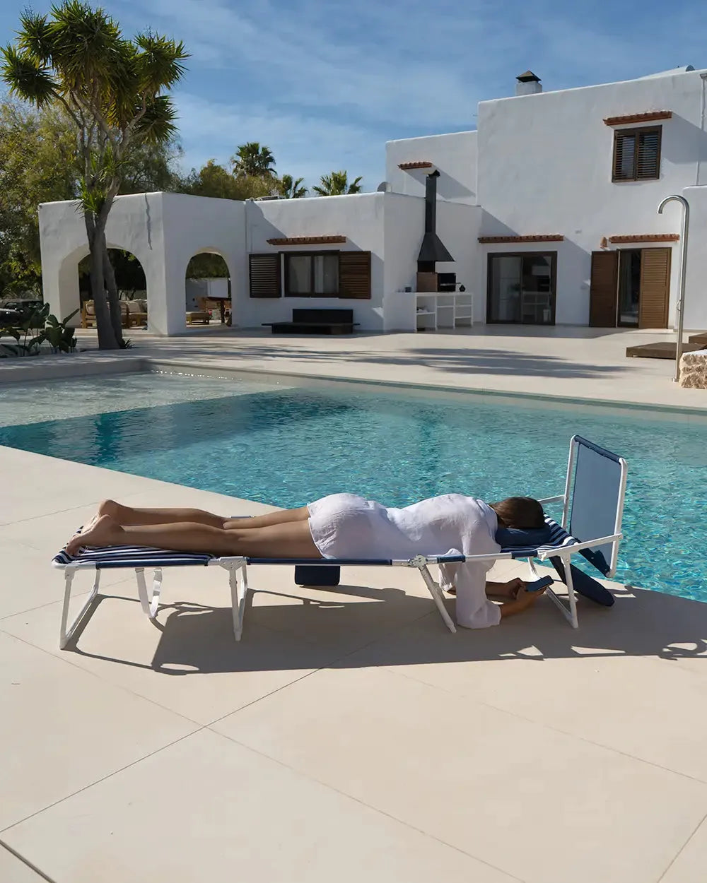 Tumbona de playa reclinable con parasol – TIVOLI