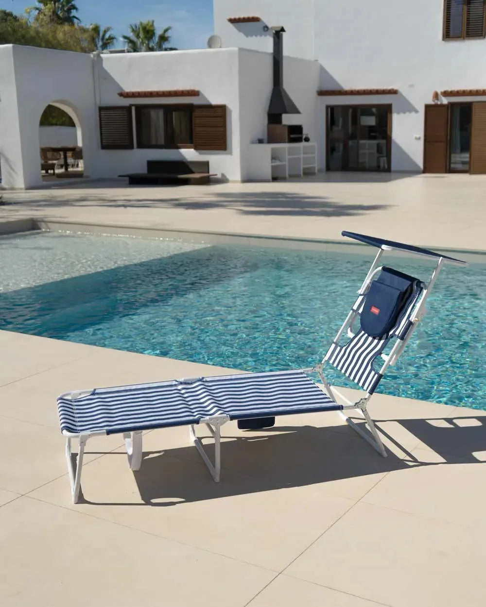 Tumbona de playa reclinable con parasol – TIVOLI