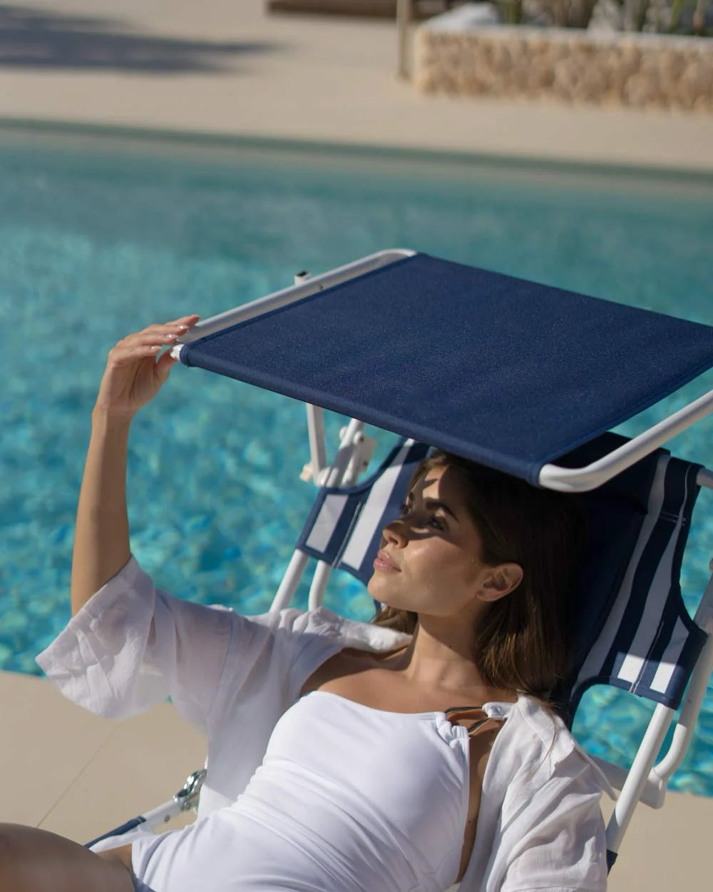 Tumbona de playa reclinable con parasol – TIVOLI