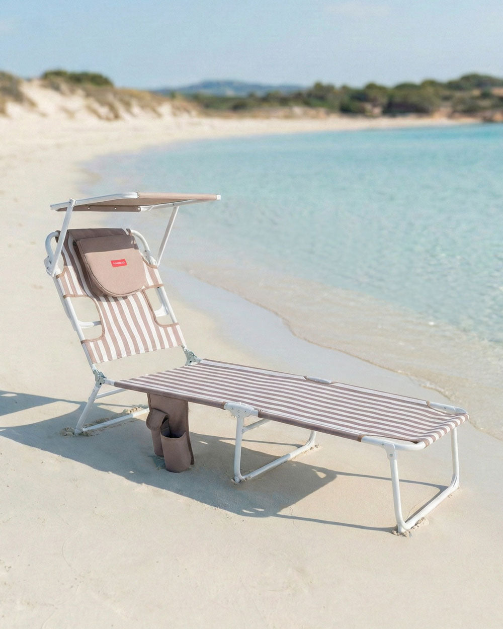 Tumbona de playa reclinable con parasol – TIVOLI