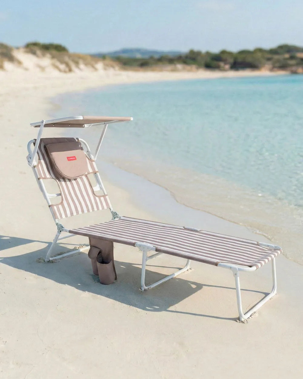Tumbona de playa reclinable con parasol – TIVOLI
