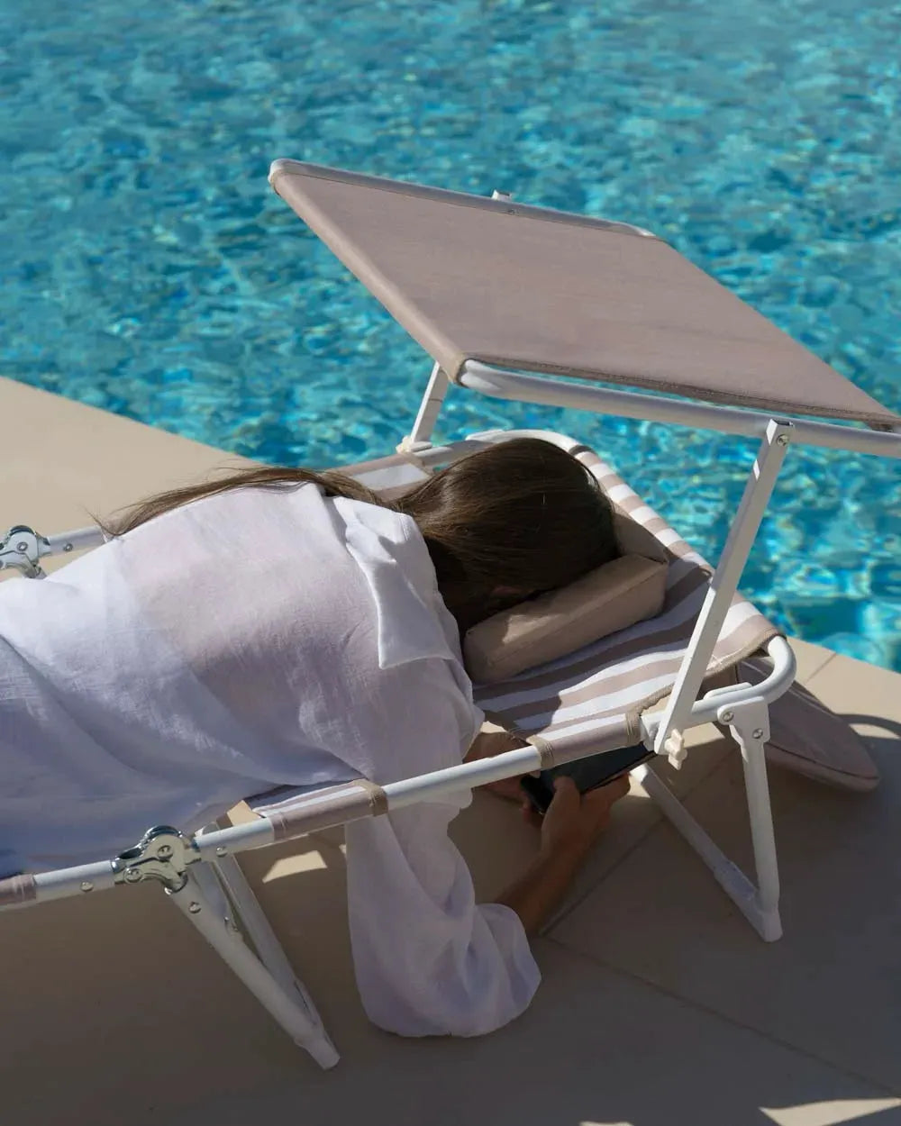 Tumbona de playa reclinable con parasol – TIVOLI