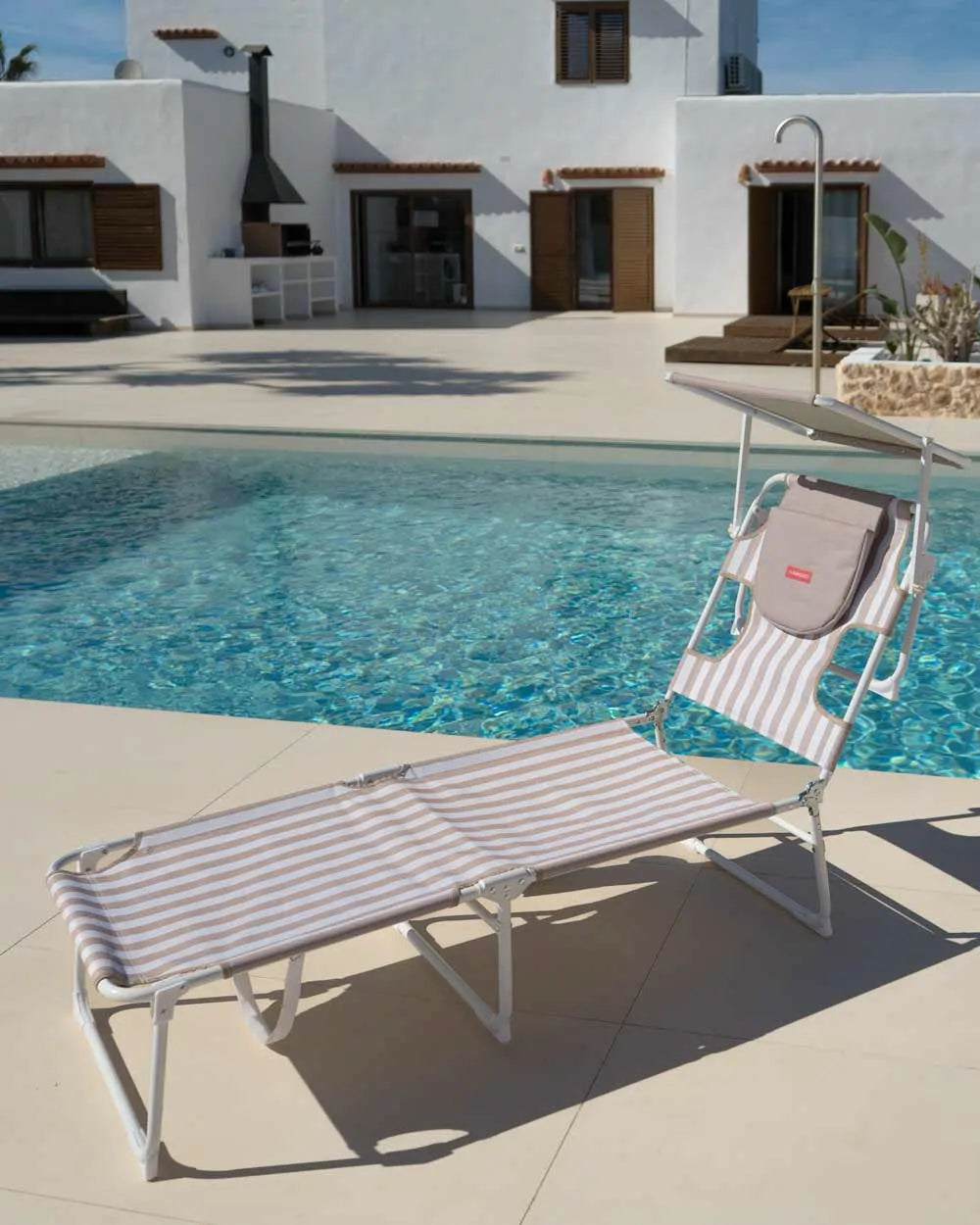 Tumbona de playa reclinable con parasol – TIVOLI