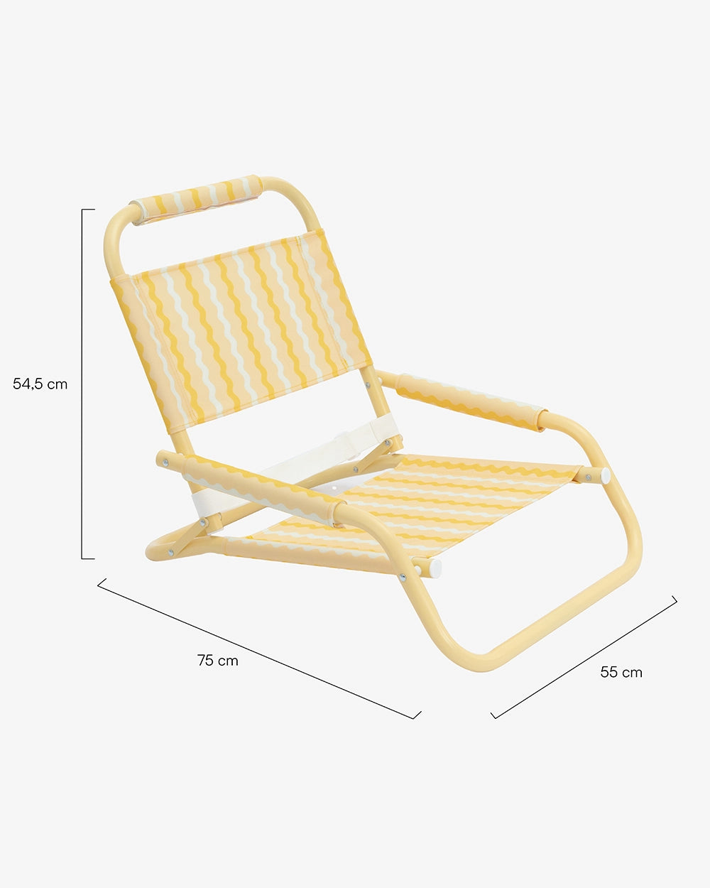 Medidas del producto Silla de playa baja plegable – BAMBINA