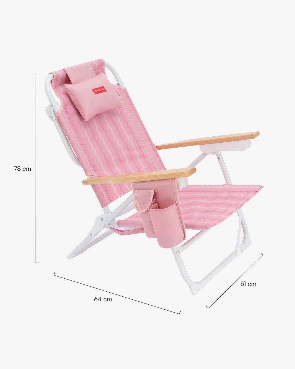 Medidas del producto Silla de playa reclinable con nevera – ECHO