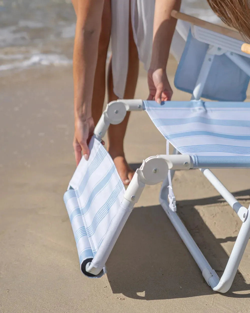 Tumbona de playa reclinable con parasol – CANNES