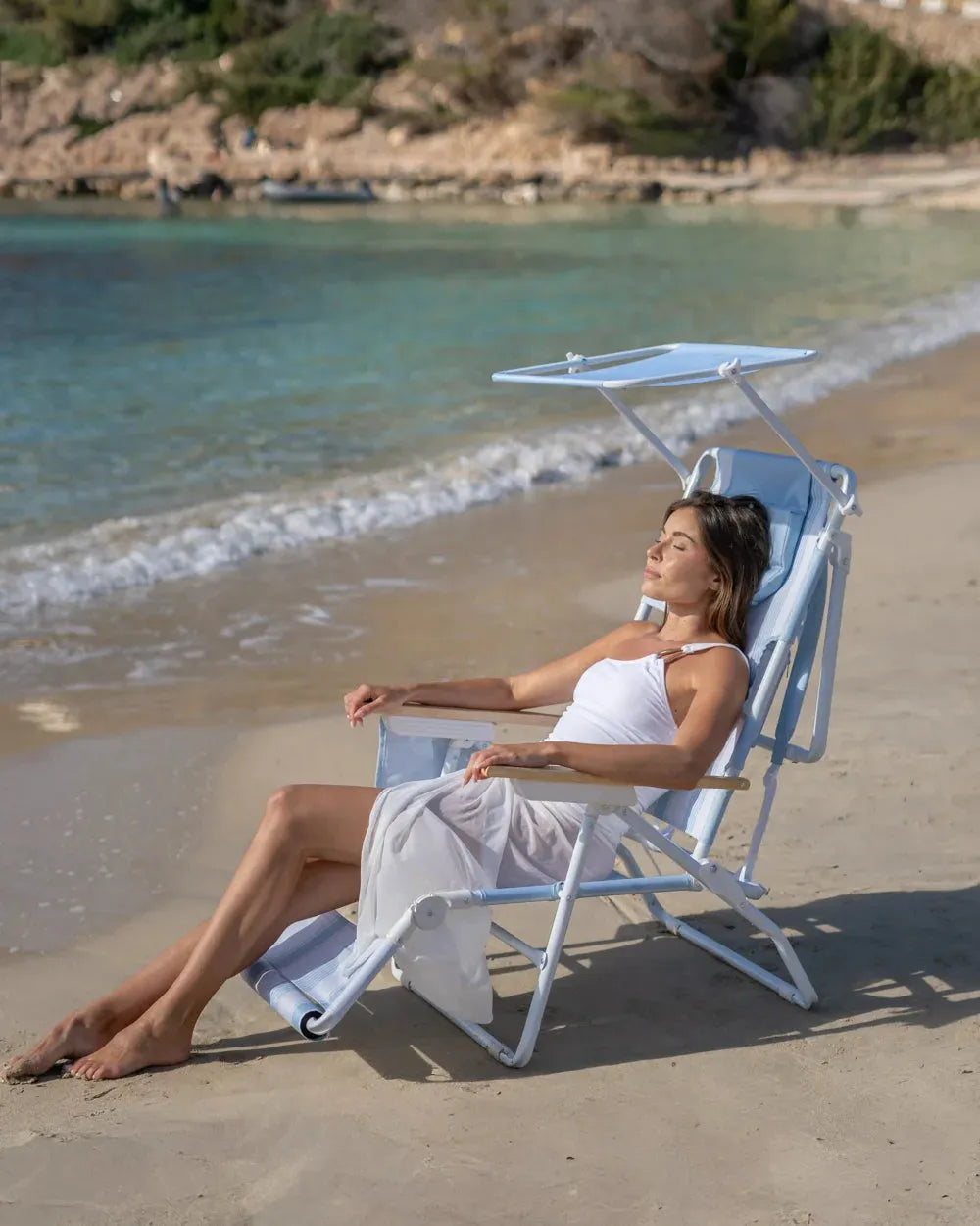 Tumbona de playa reclinable con parasol – CANNES