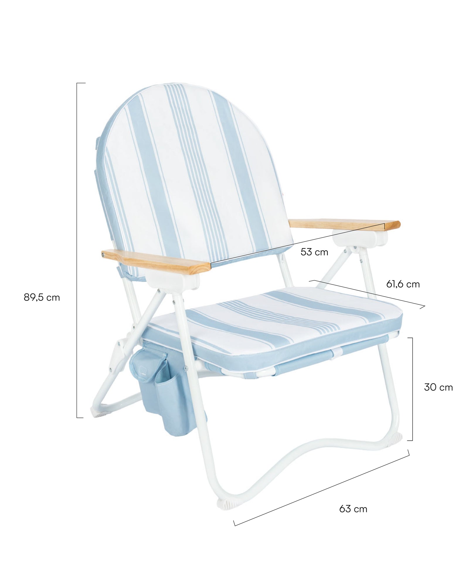 Medidas del producto Silla de playa reclinable acolchada – PORTO