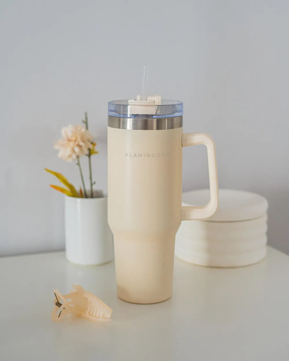 Pack termo + espejo corazón