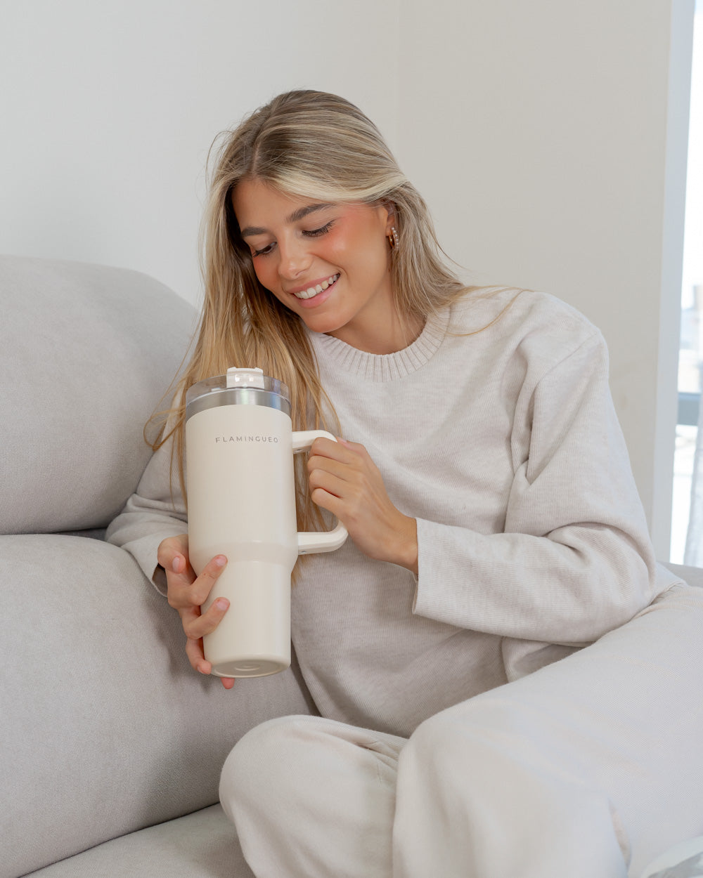 Pack termo + espejo corazón