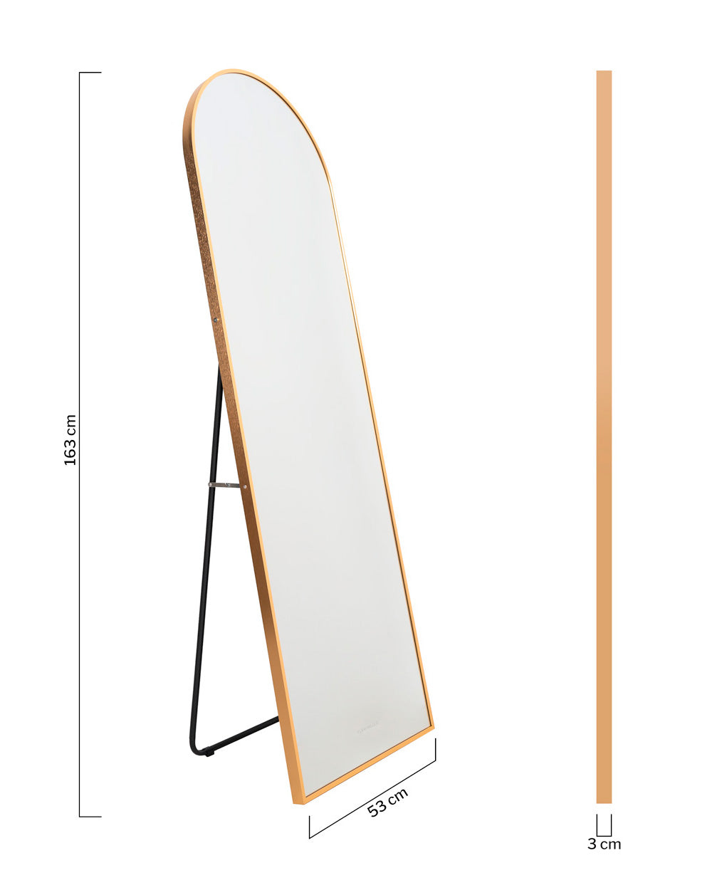 Medidas del producto Multi-Position Mirror - CARRIE Floor Mirror