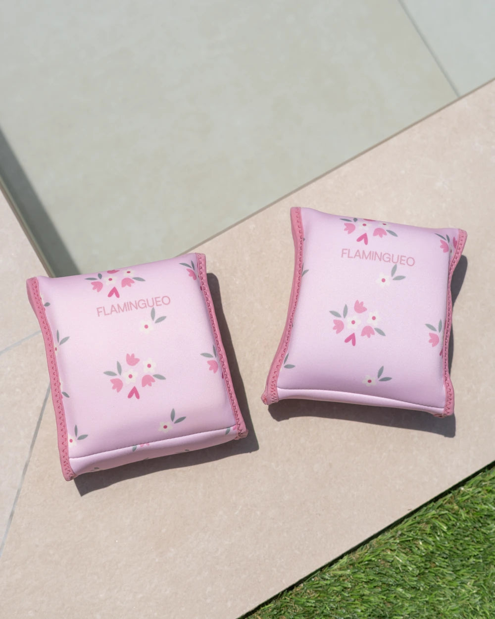Pack toalla y manguitos infantiles - rosa