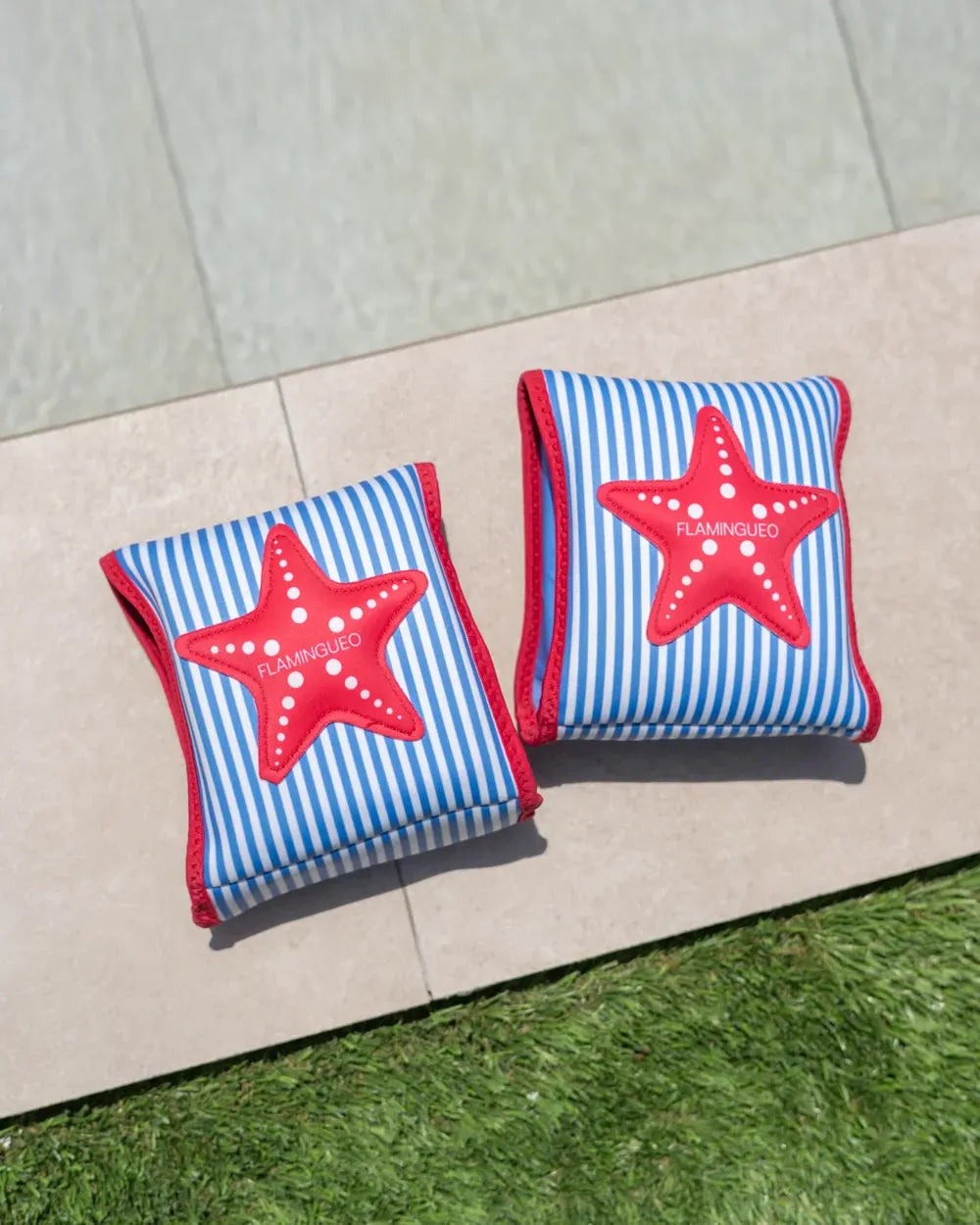 Pack toalla y manguitos infantiles - azul claro