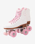 patines 4 ruedas rosa y blanco