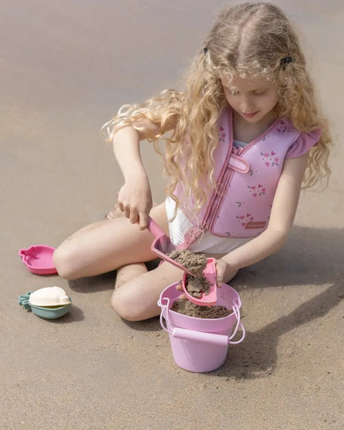 Set De 7 Juguetes De Playa De Silicona Para Niños – Cubo Plegable, Pala Y Moldes De Animales – Regalo De Verano Para Jugar En La Arena