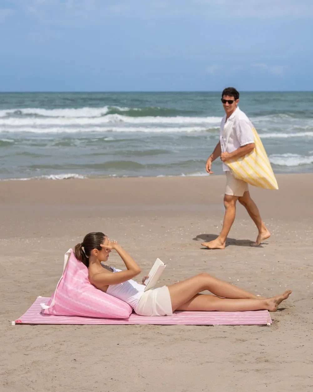 Coussin pouf d'extérieur imperméable
