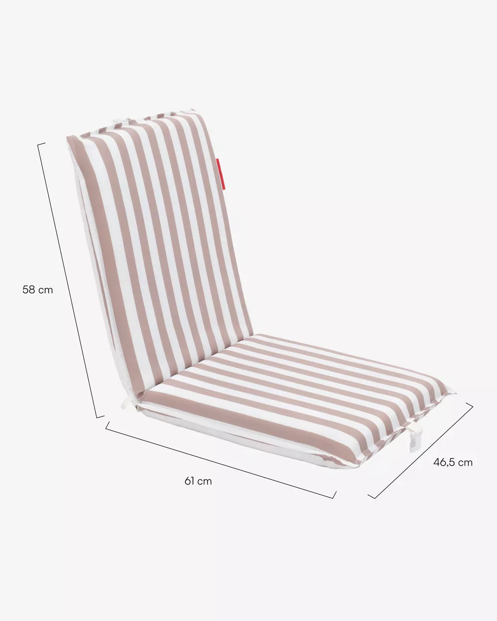 Dimensions du produit : dossier de plage pliable et réglable – DUNE