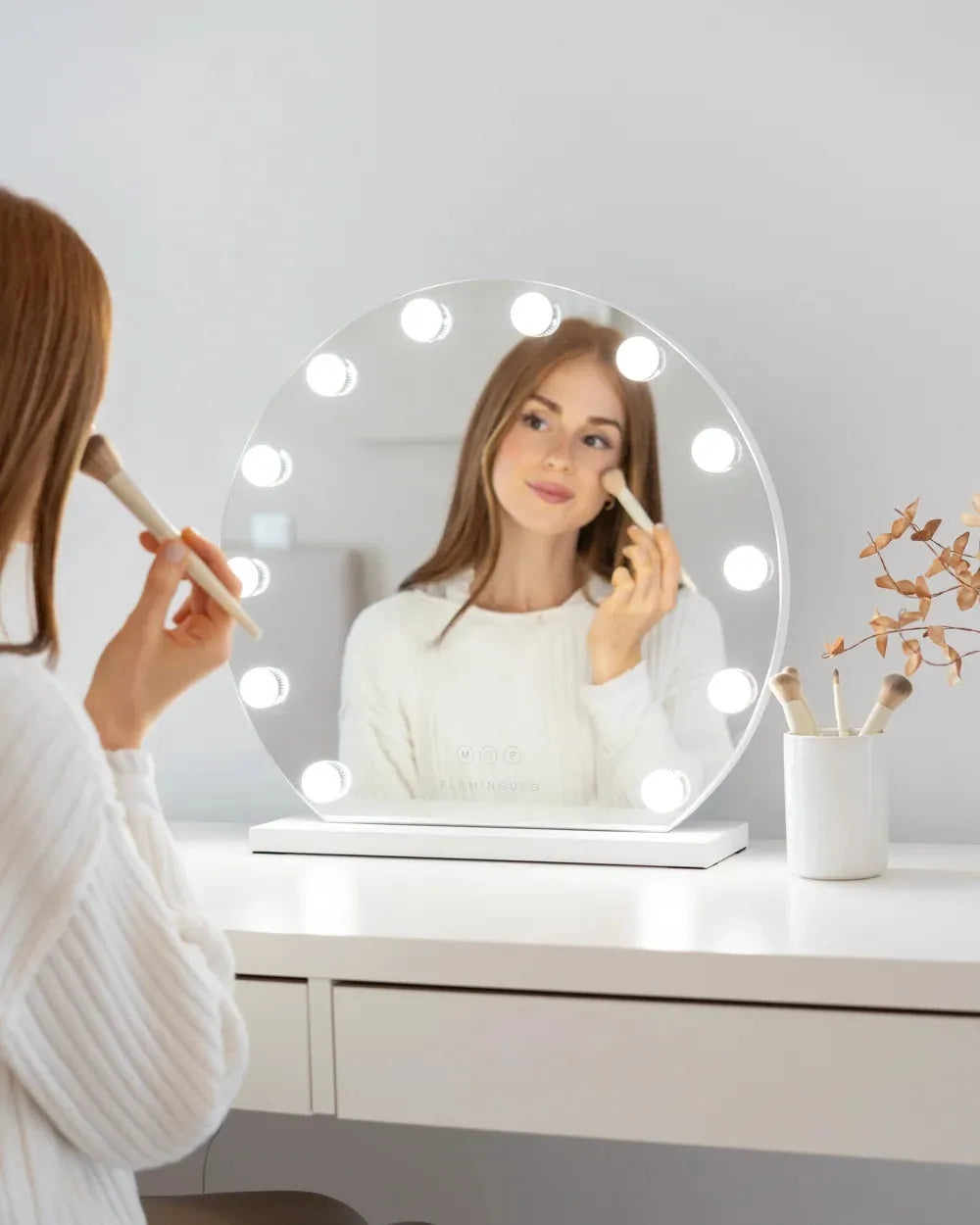 Espejo maquillaje semicircular con luz LED - DREAM