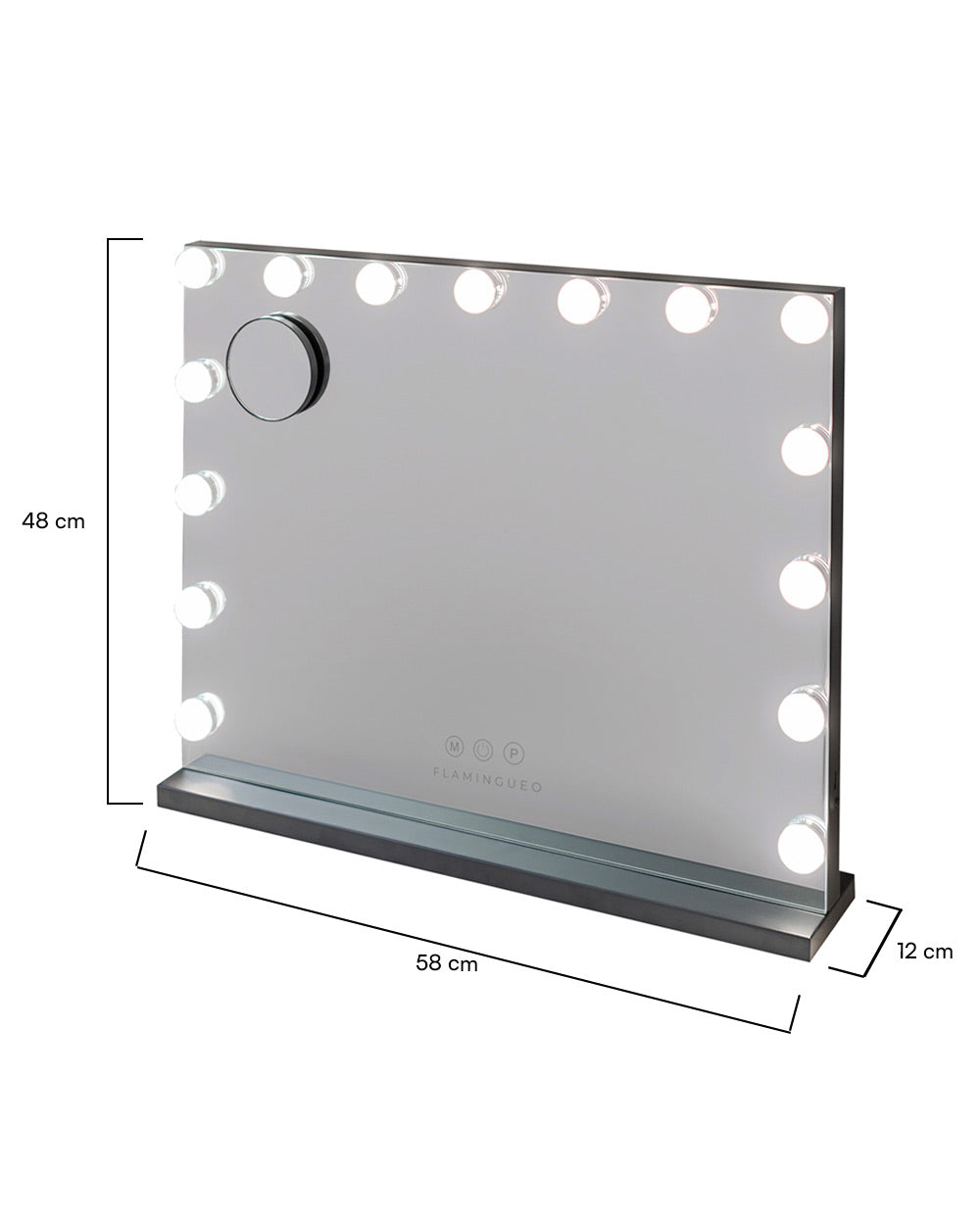 Medidas del producto Espejo maquillaje con luz LED - KIM