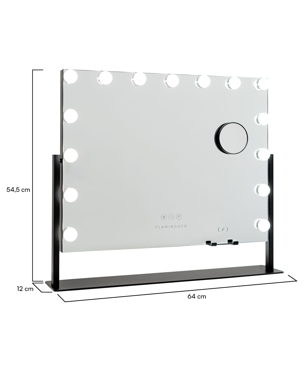 Medidas del producto Espejo maquillaje con luz LED - BELLA