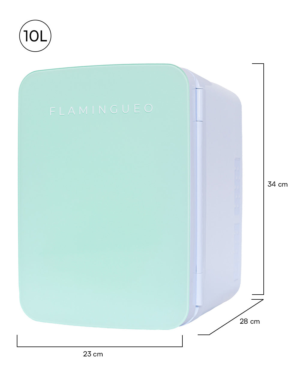 Medidas del producto 10L Portable Cosmetics Fridge - SAM