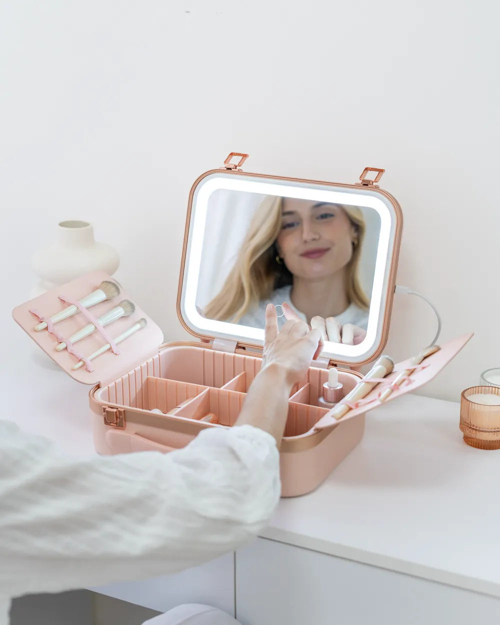 Maletín de maquillaje con espejo - VENUS