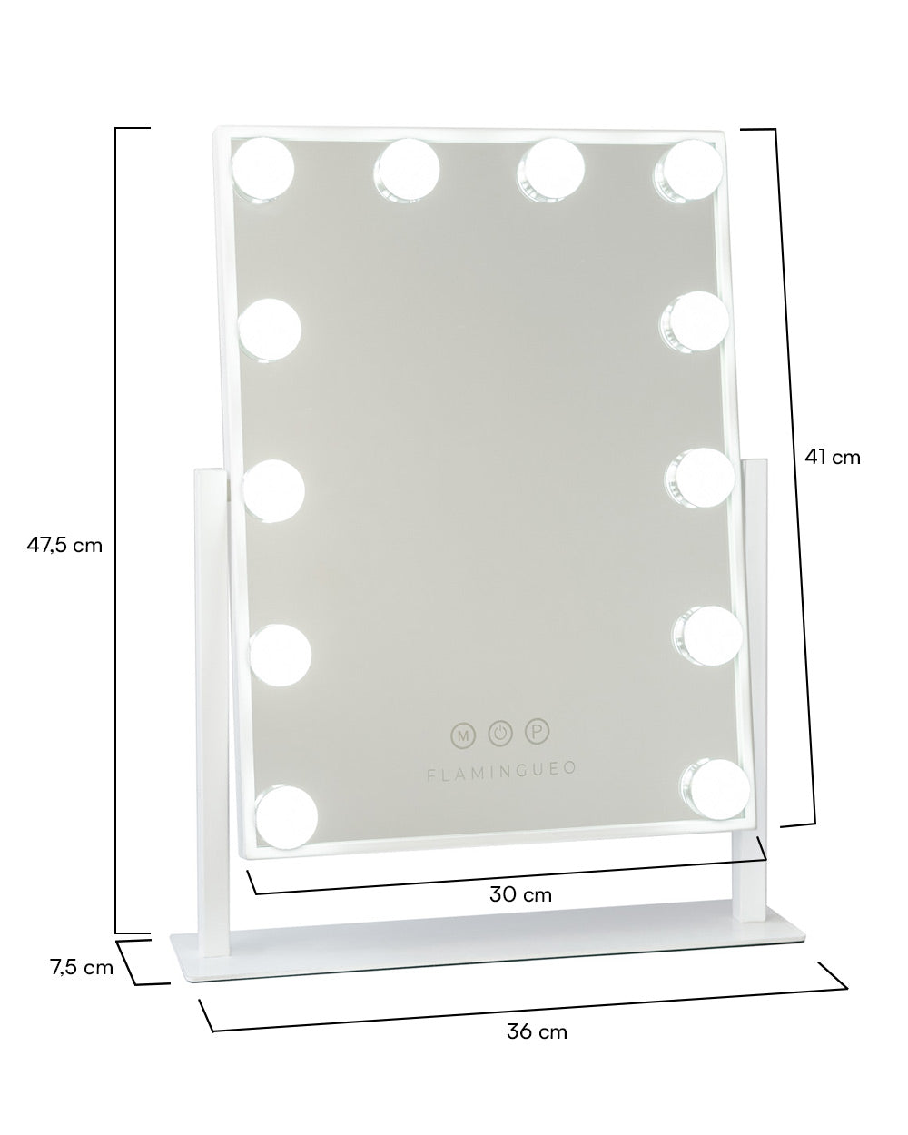 Medidas del producto Espejo luces LED - KHLOE