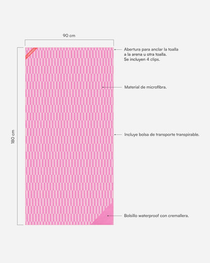 medidas toalla rosa