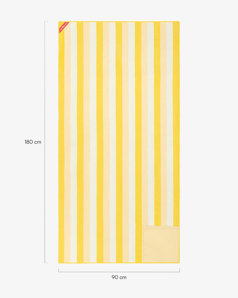 Medidas del producto Toalla de playa de microfibra con imanes – AURA