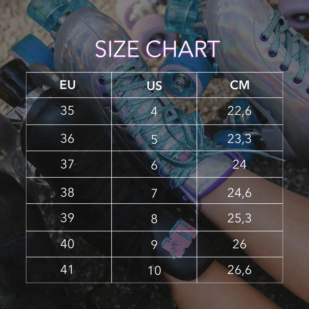 4 Holographische runde Skates - Beverly