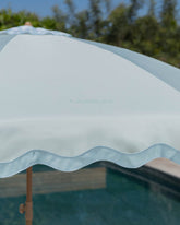sombrilla exterior wavy azul