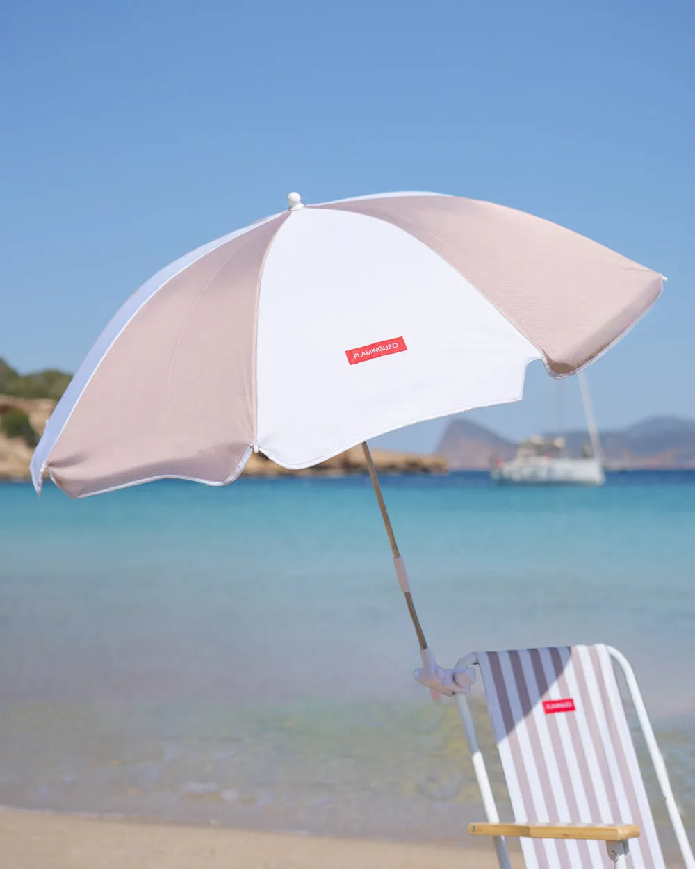Pack sombrilla y silla - beige