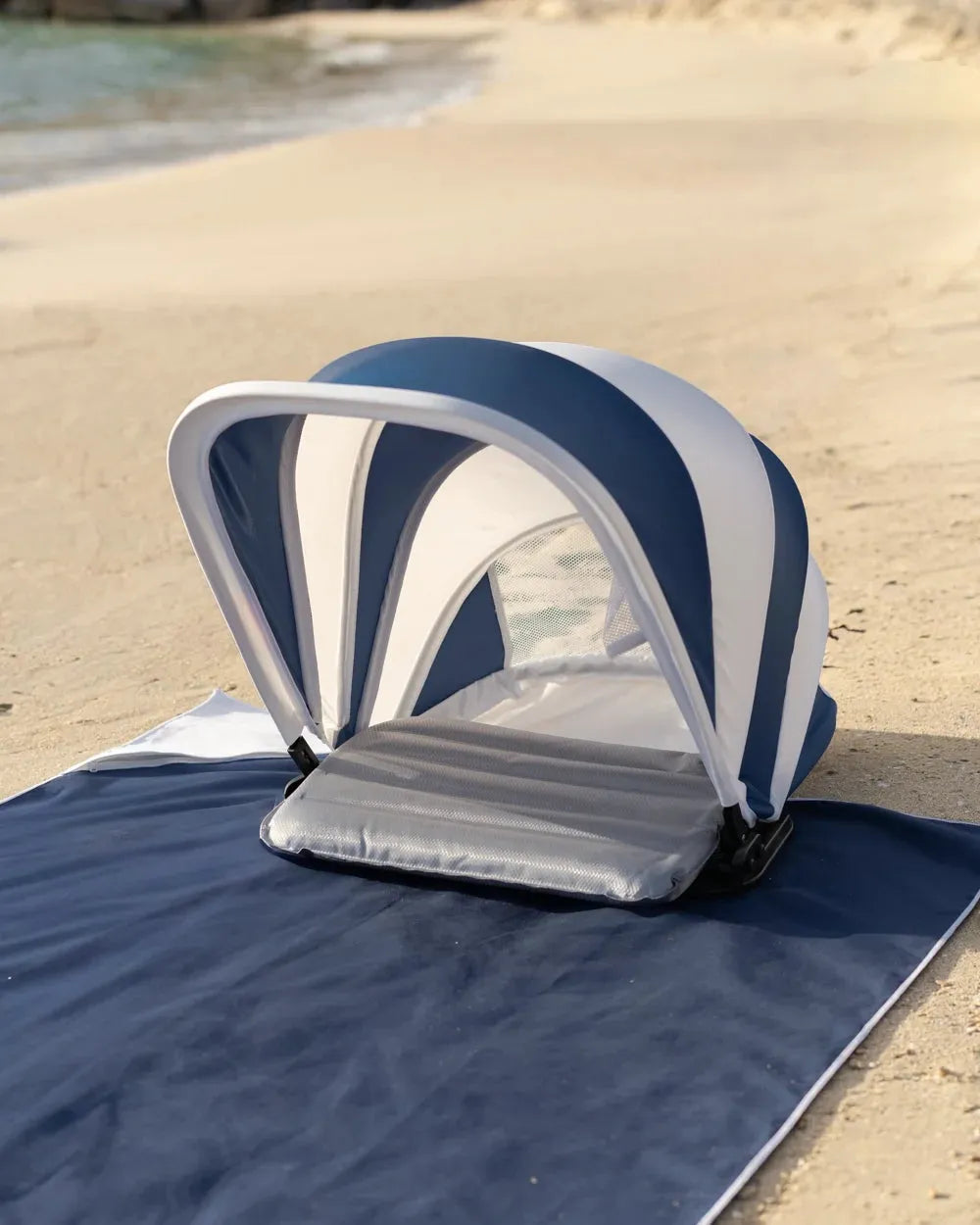 tente en coton Tente de plage en toile de coton UPF 50+ avec coussin