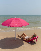 sombrilla y respaldo fucsia