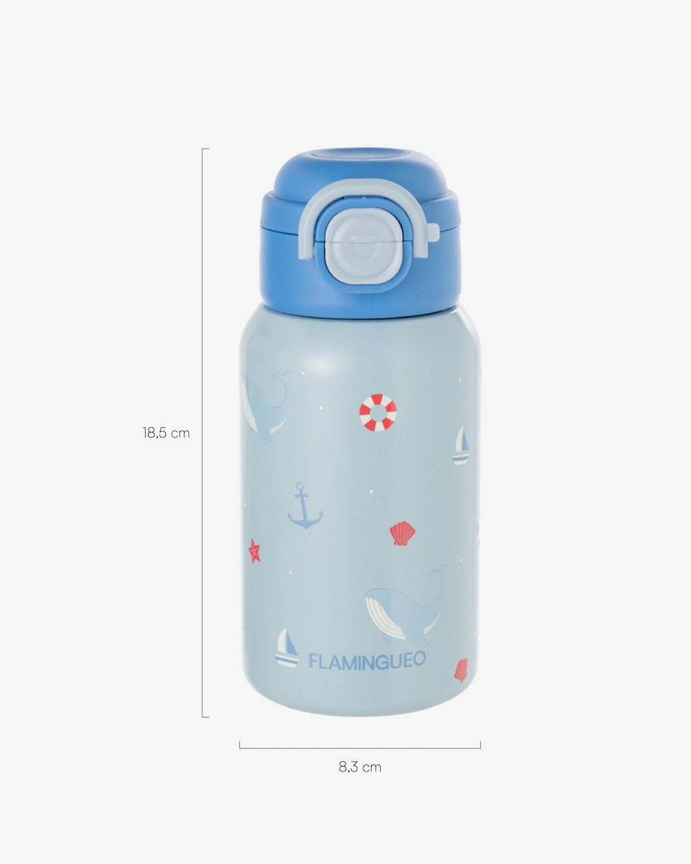 Medidas del producto Botella térmica infantil acero - OSSI
