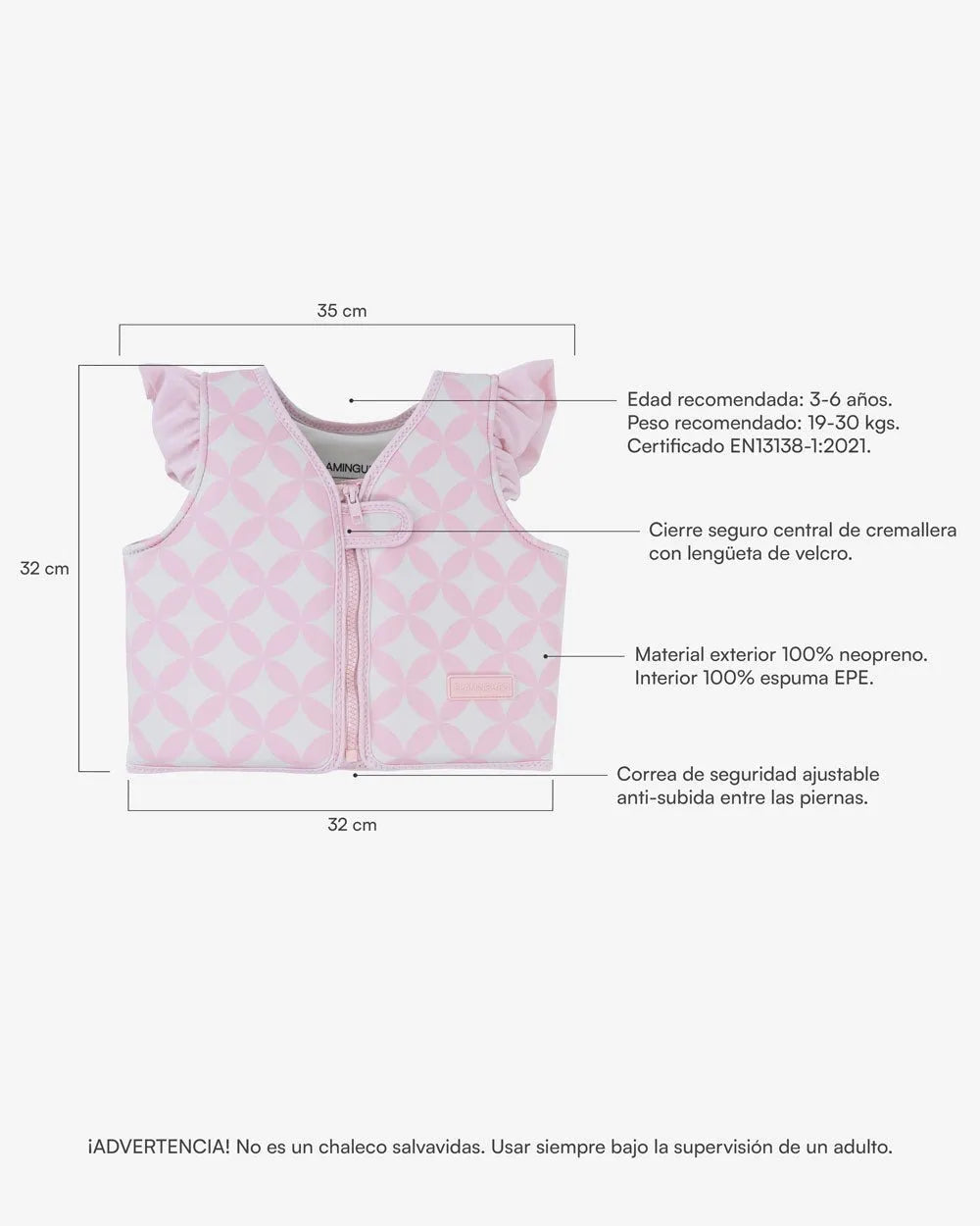 Chaleco flotador kids - ANDY - Flamingueo