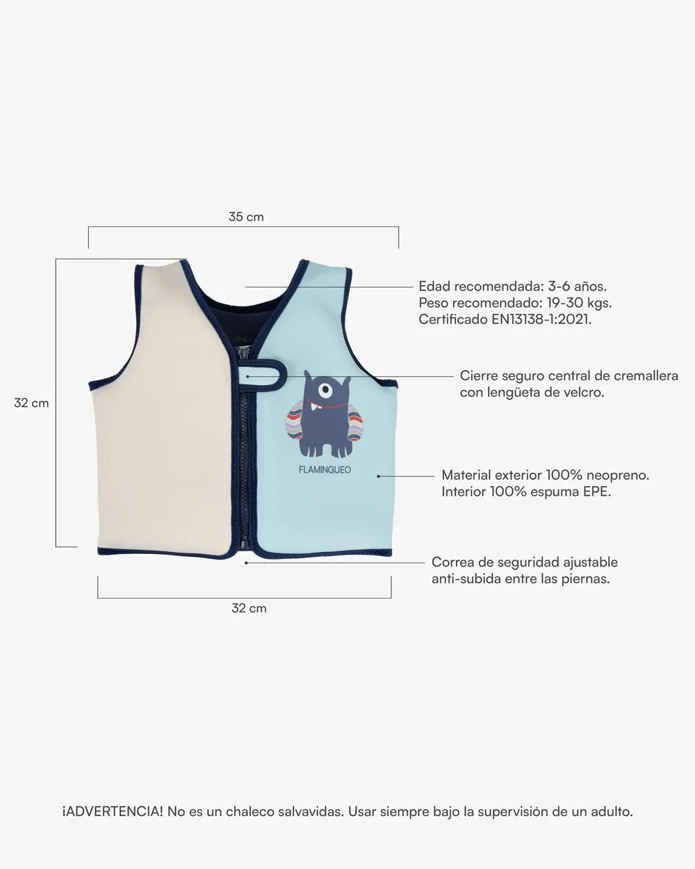 Gilet de flottaison enfant - SKYLAR - Flamingueo