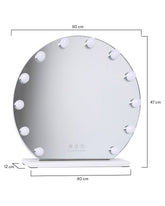 Espejo luces LED semicircular - DREAM - Flamingueo